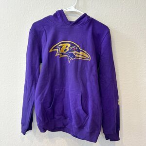 NWT Outerstuff NFL Youth LARGE Boys Baltimore Ravens Primary Logo Hoodie